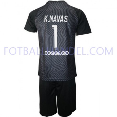 Barn Fotballdrakter Keeper Paris Saint-Germain Keylor Navas 1 Borte 2020-21 Kortermet